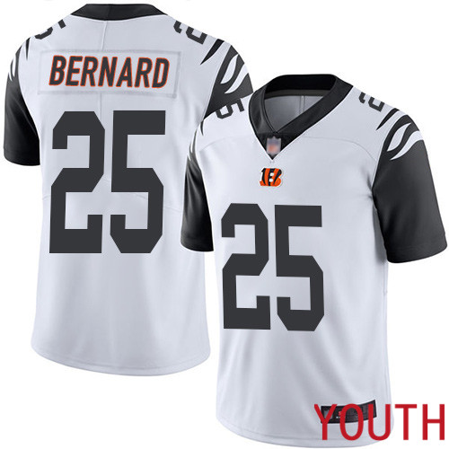 Cincinnati Bengals Limited White Youth Giovani Bernard Jersey NFL Footballl #25 Rush Vapor Untouchable->youth nfl jersey->Youth Jersey
